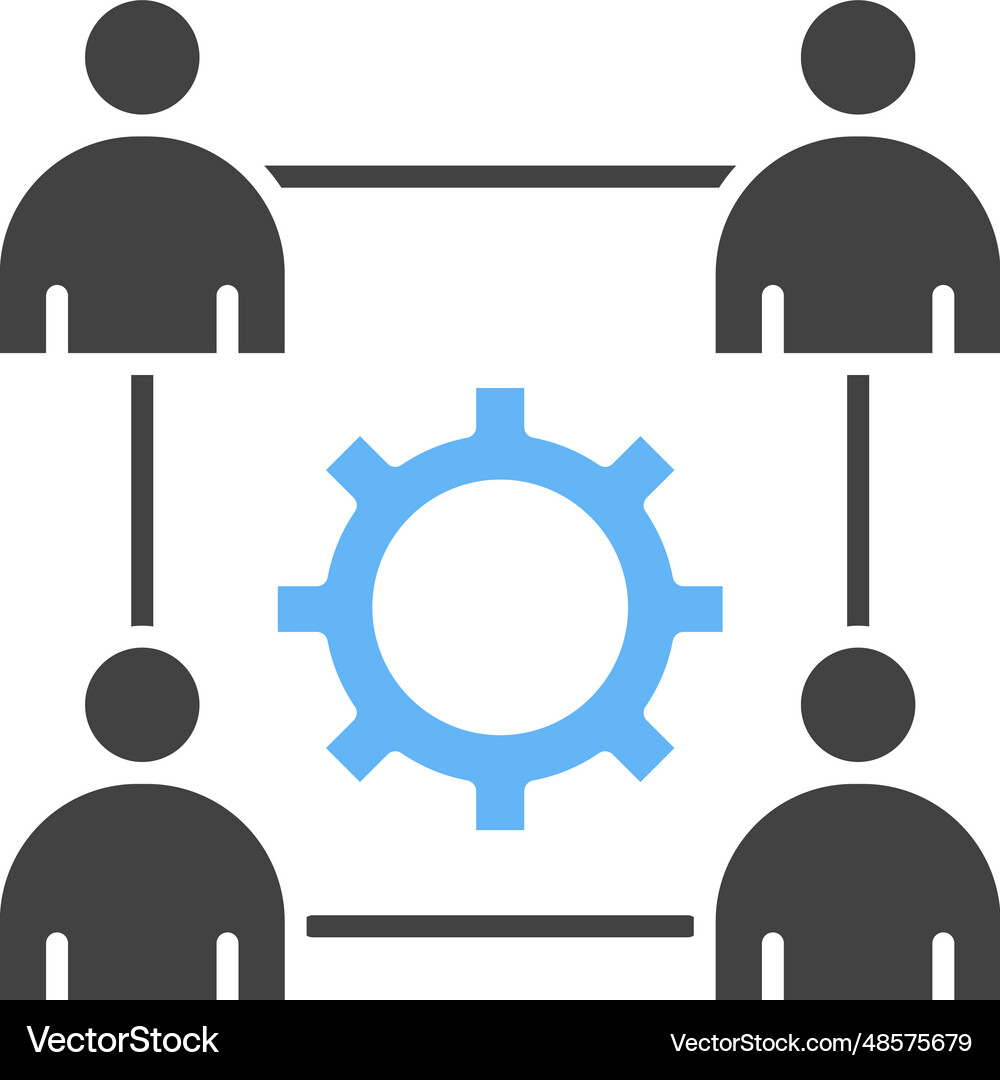Outsource management icon image Royalty Free Vector Image