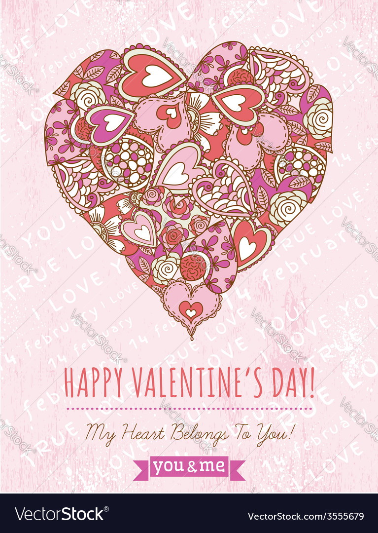 Pink background with valentine heart