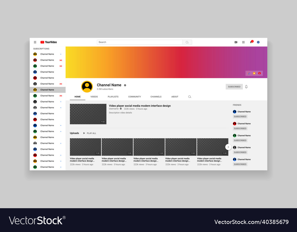 Responsive Design Desktop-Web-Videoplayer-Seite