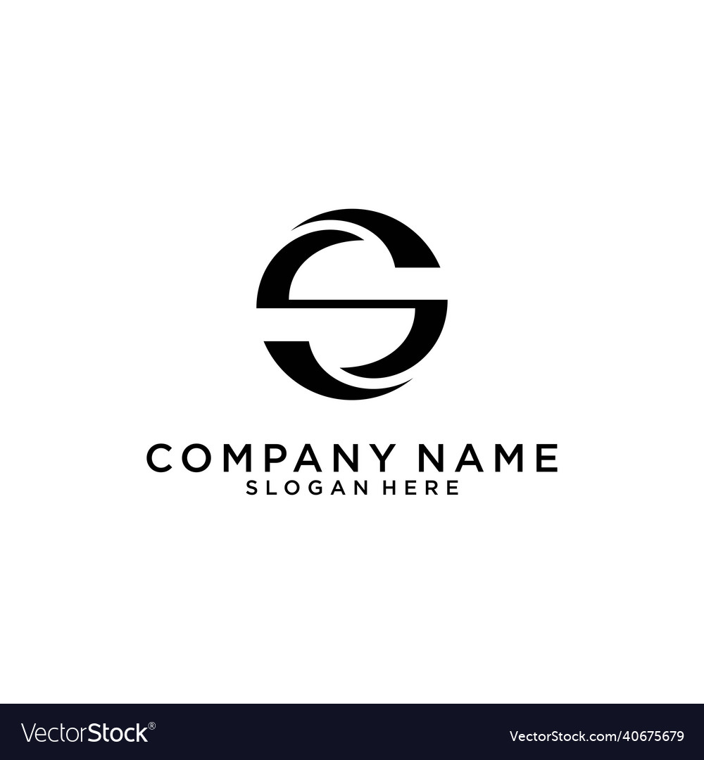 Ss or s letter logo design Royalty Free Vector Image