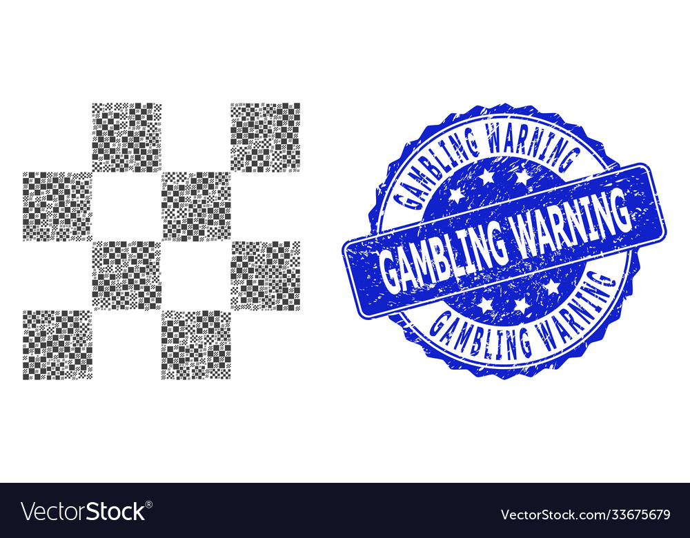 Textured gambling warning round seal and recursive
