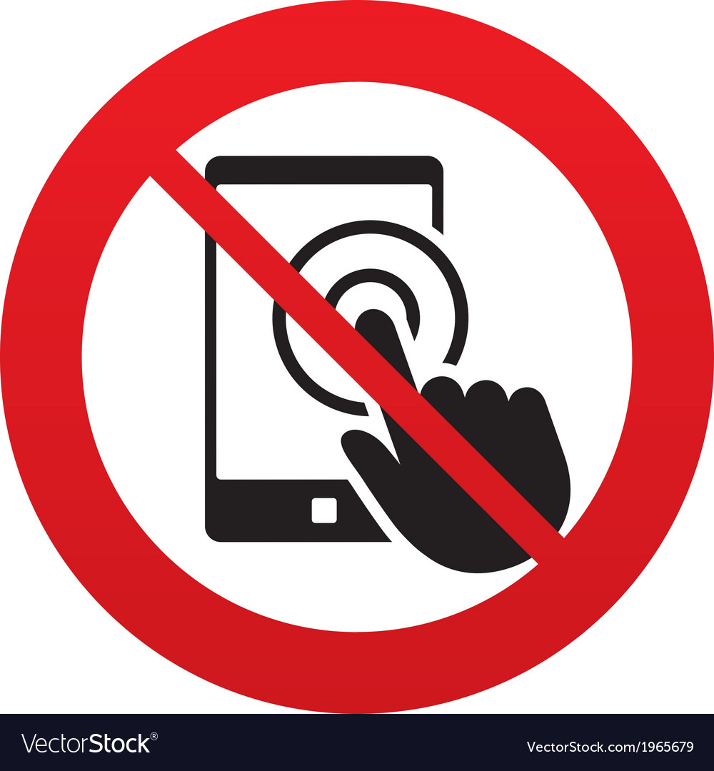 Touch screen smartphone sign icon hand pointer