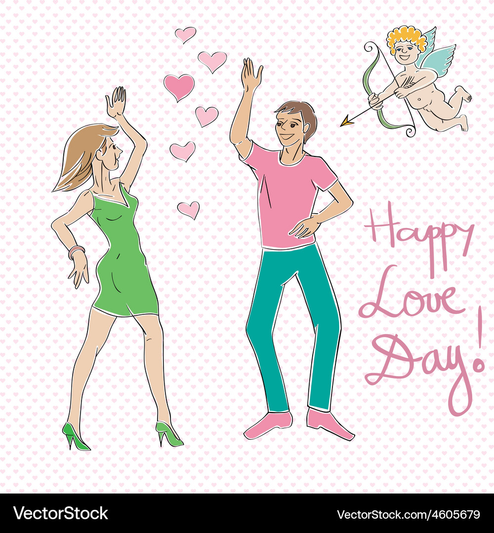 Valentine dance Royalty Free Vector Image - VectorStock