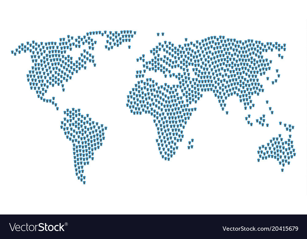 World atlas mosaic of angel investor items