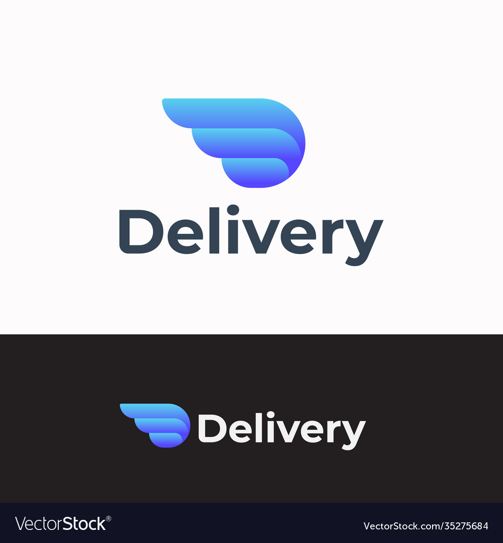 Delivery abstract sign symbol or logo template Vector Image