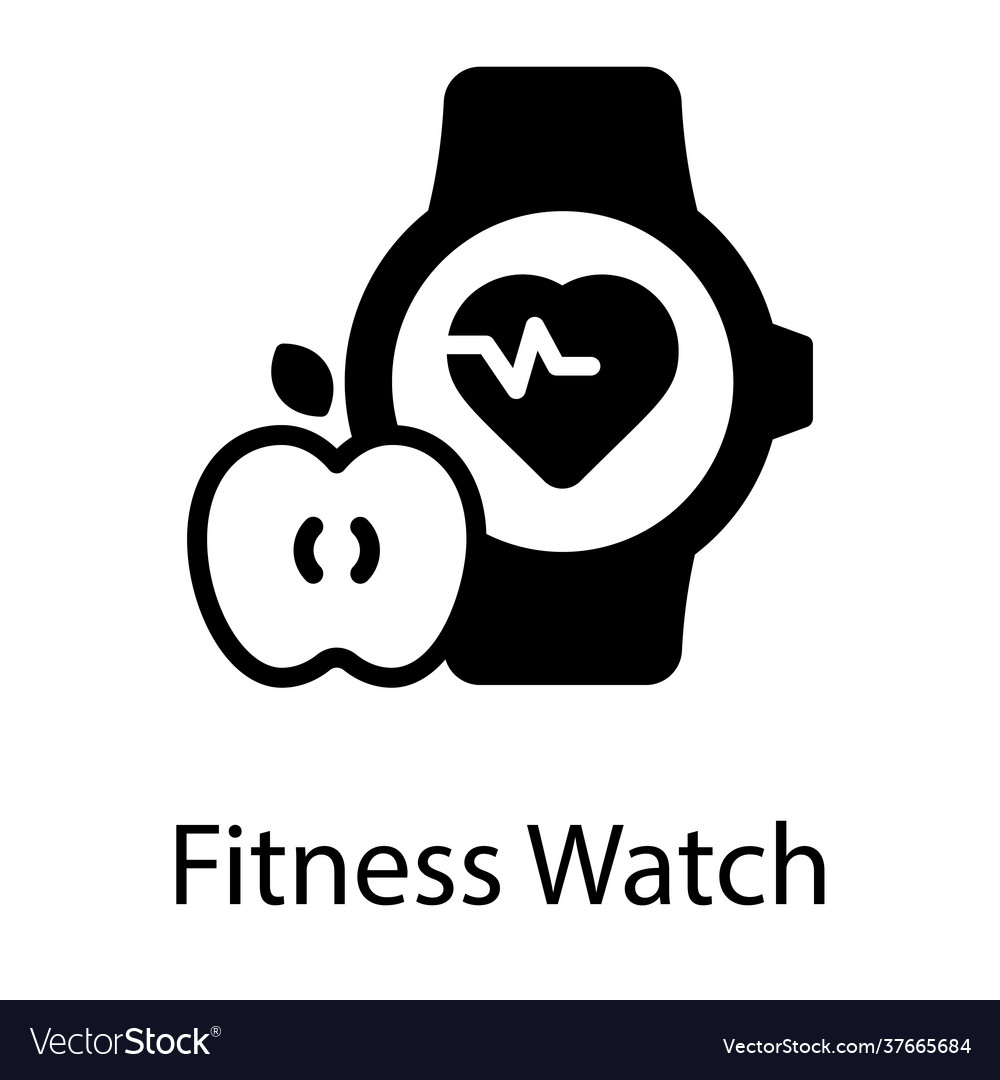 Fitness watch Royalty Free Vector Image - VectorStock