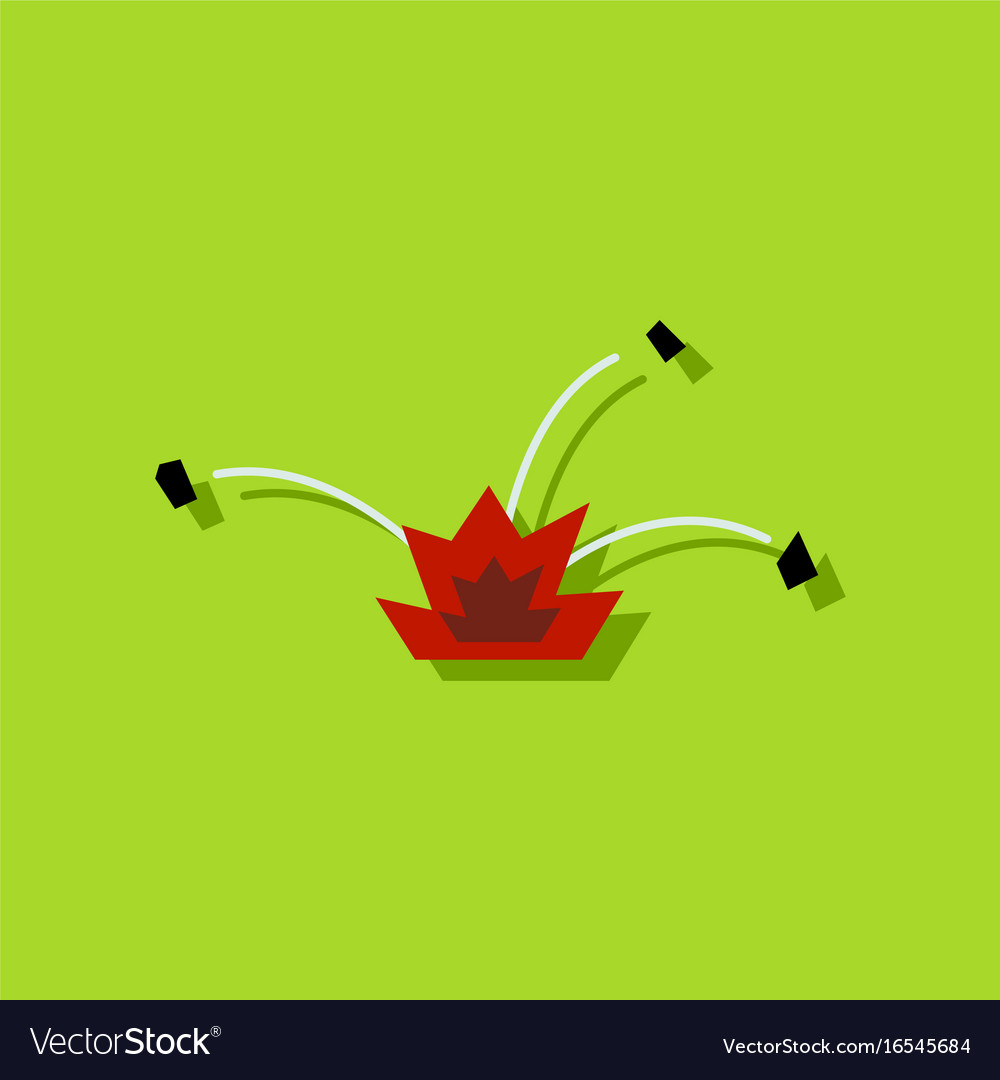 Flat icon design collection explosion and shards