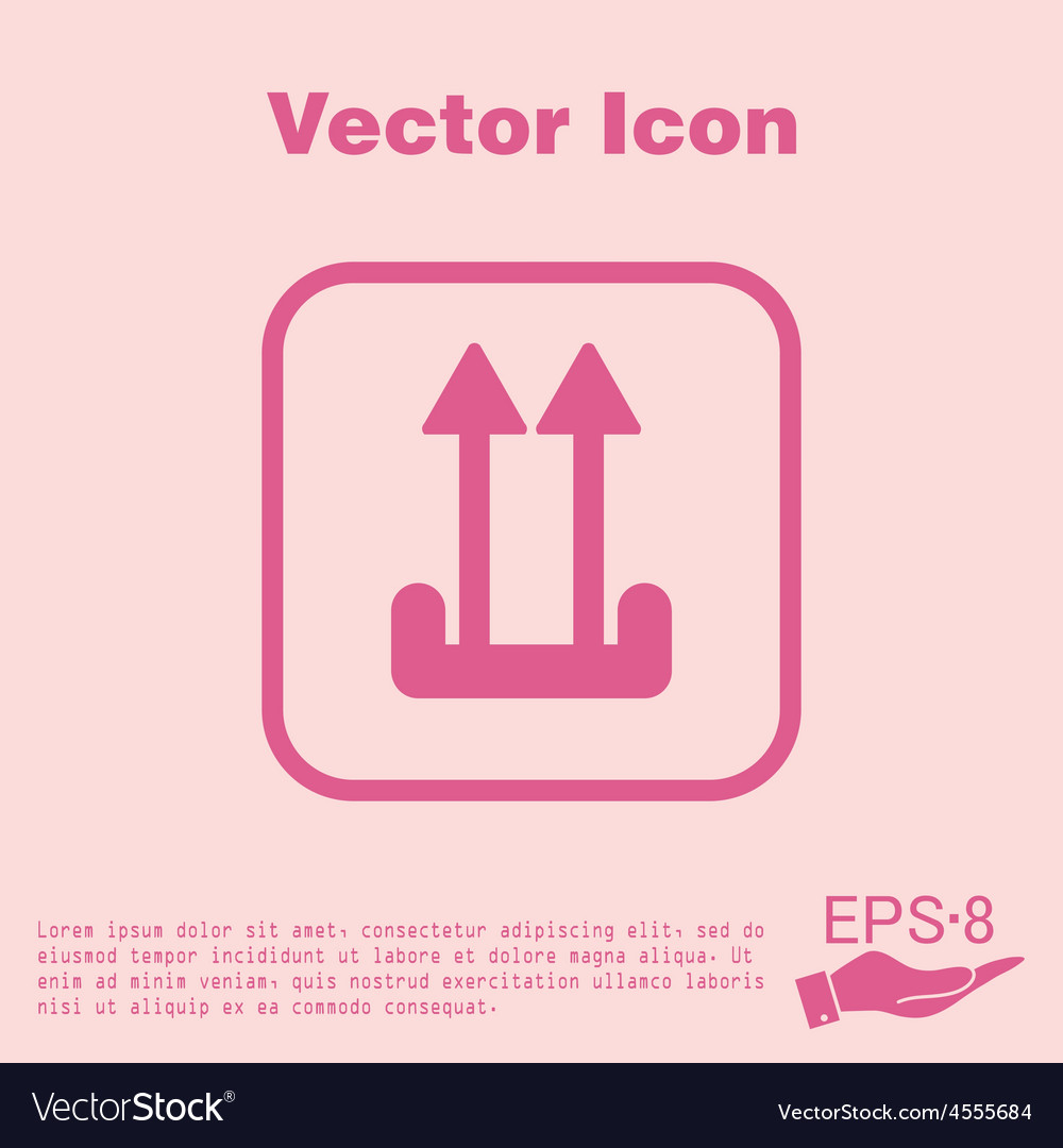 Fragile symbol arrow up logistic icon