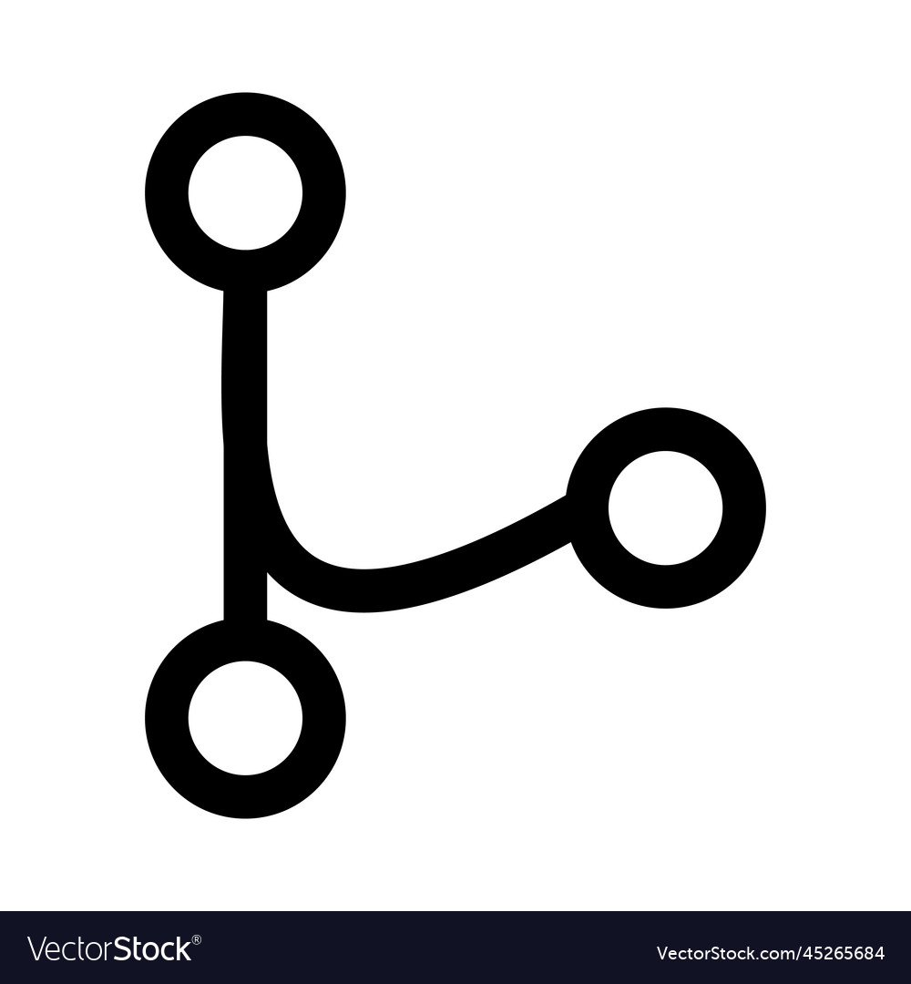 Git Merge Icon - Line Art