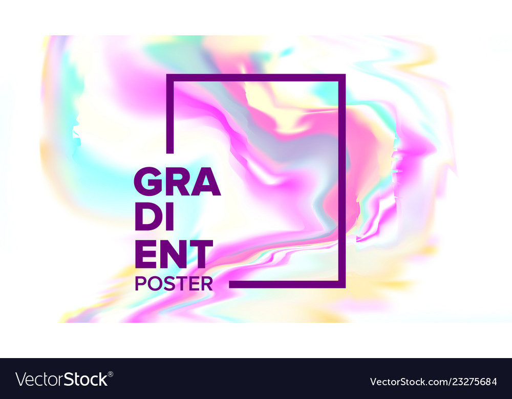 Gradient fluid background poster