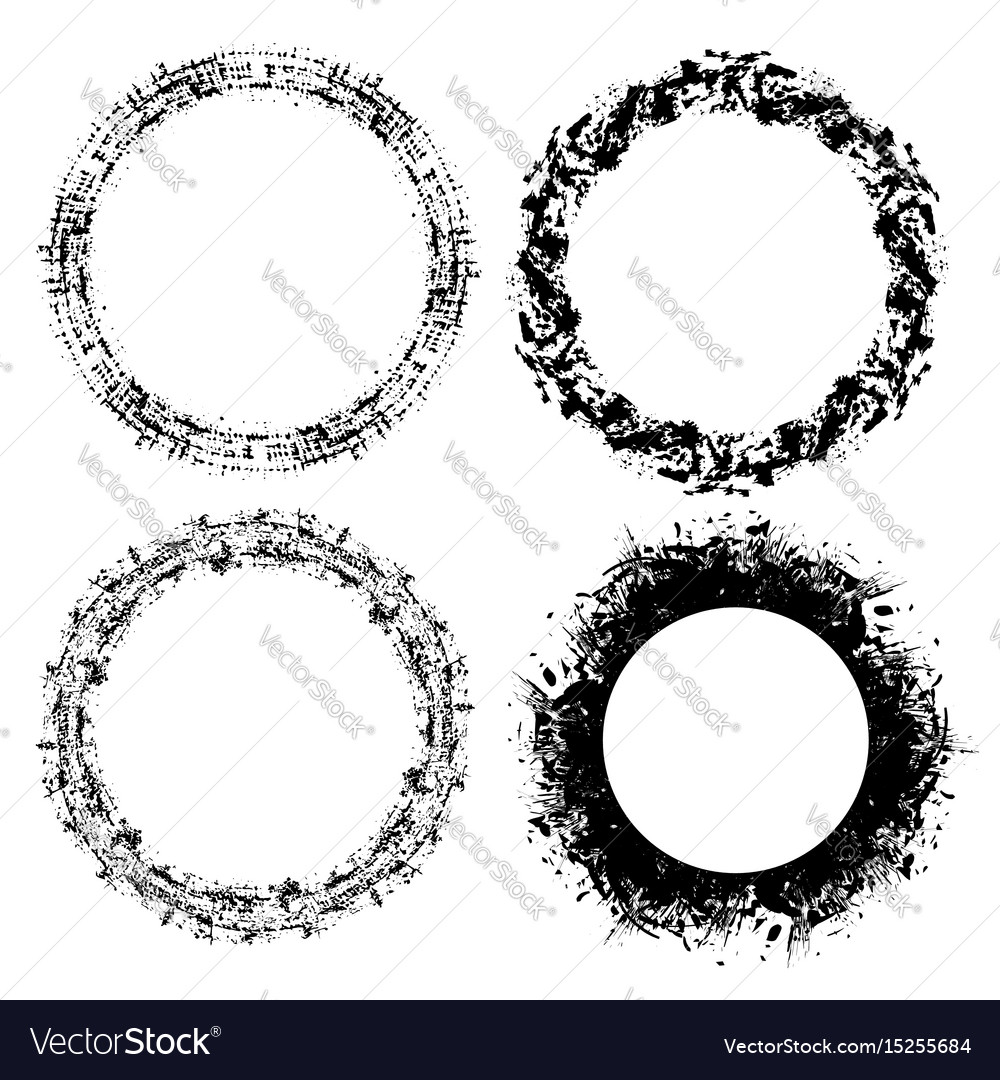 Grunge Round Scratch Frames