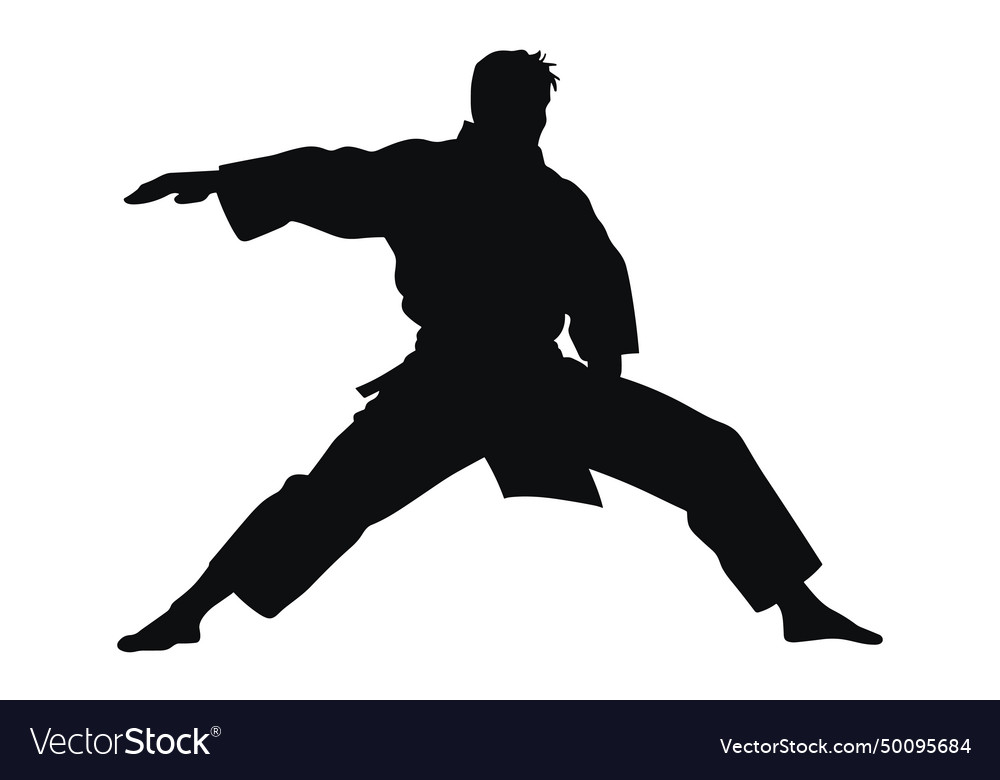 Martial artscollection of silhouettes Royalty Free Vector