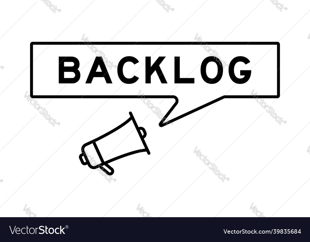 Megaphone icon with speech bubble in word backlog Vector Image Megaphone icon with speech bubble in word backlog
