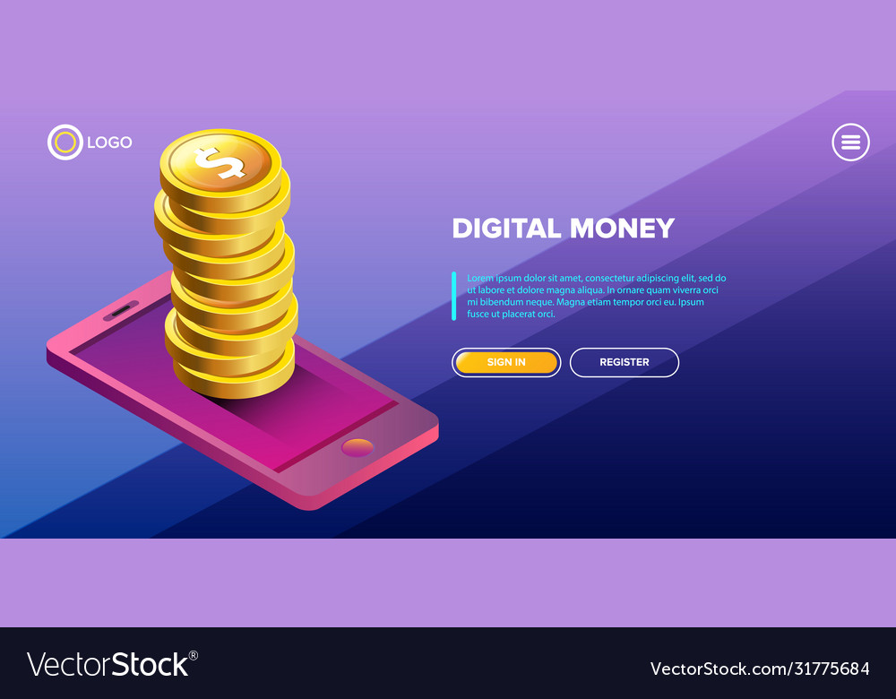 Mock-up design website or landing page vector image Mock-up design website or landing page