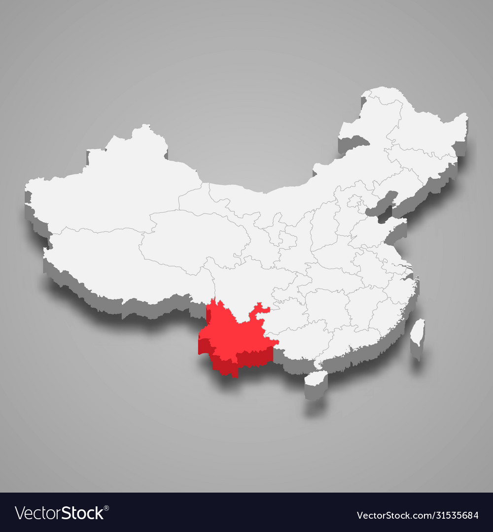 Provinz Lage in China 3d Karte