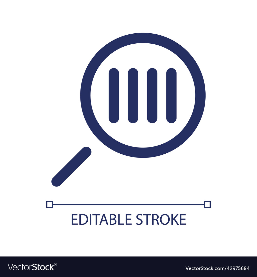 Scanning product barcode linear ui icon Vector Image Scanning product barcode linear ui icon