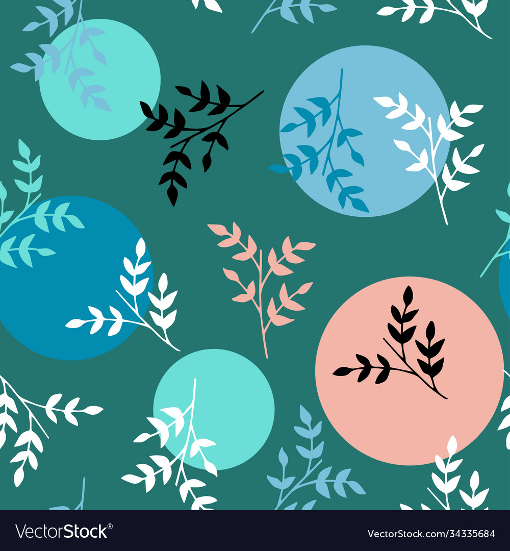 Seamless pattern with small branches