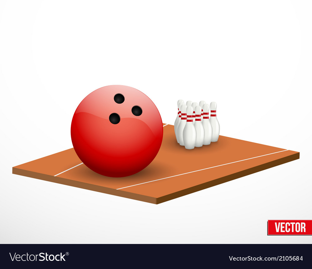 Symbol of a bowling game and field