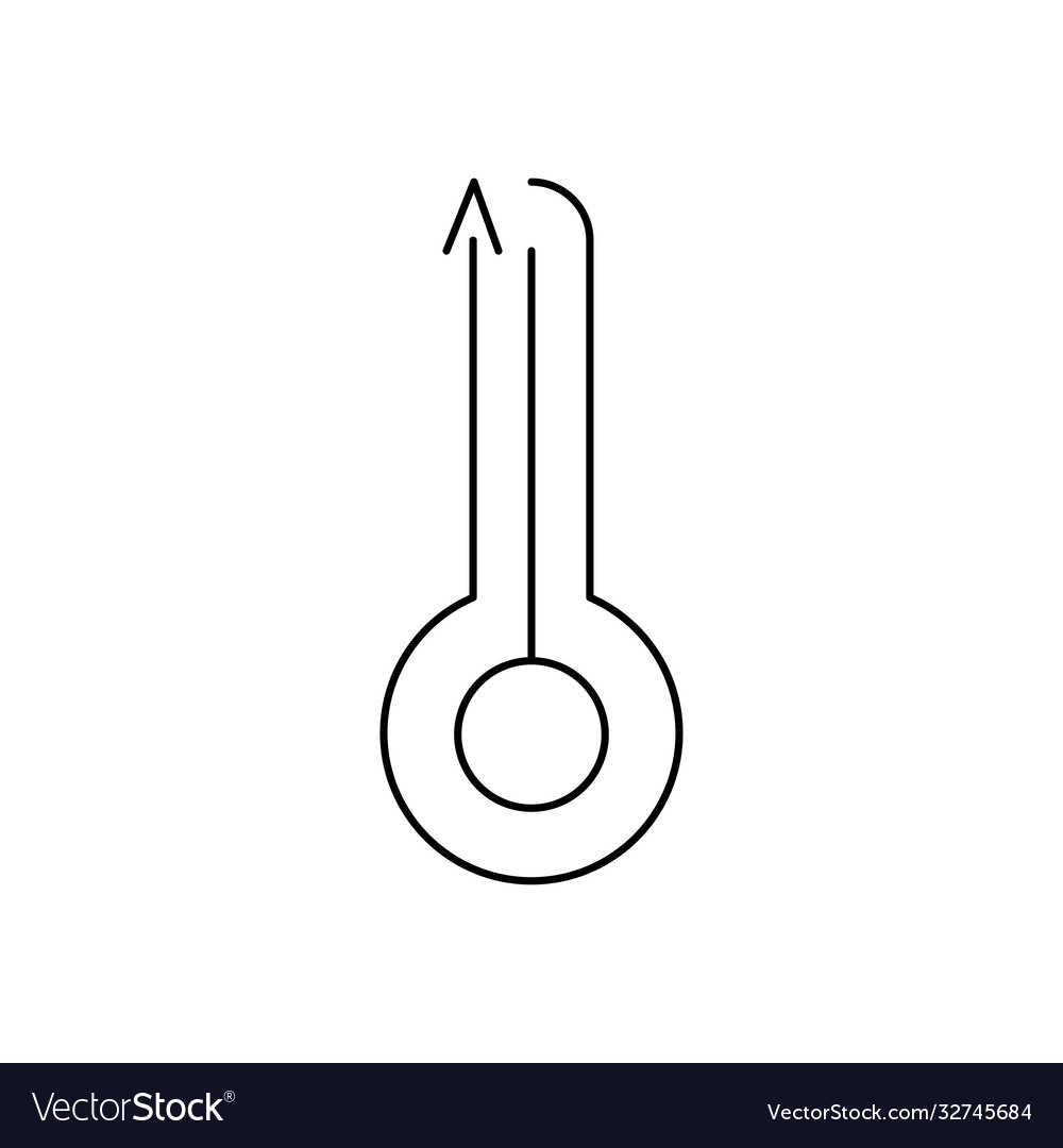 Thermometer with high temperature line style
