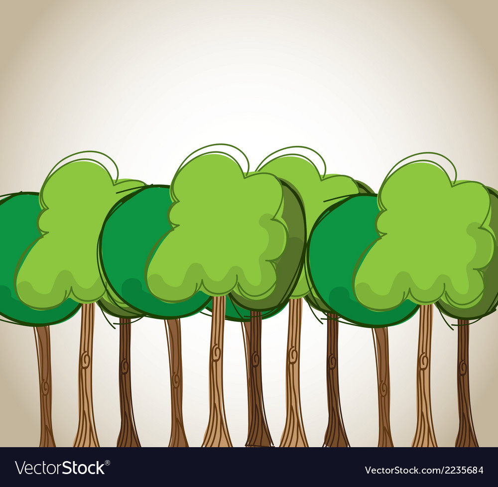 Trees design over beige background