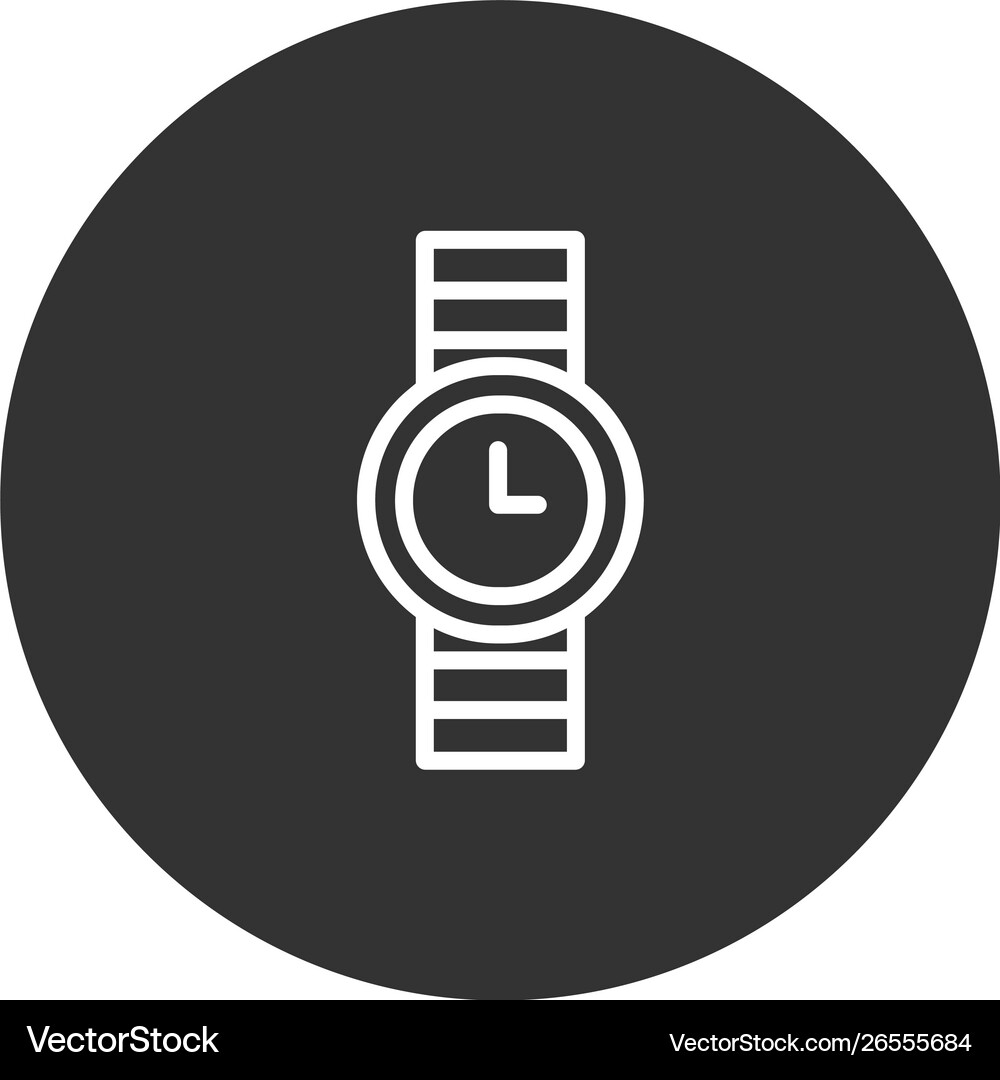 Watch icon isolated on white background Royalty Free Vector