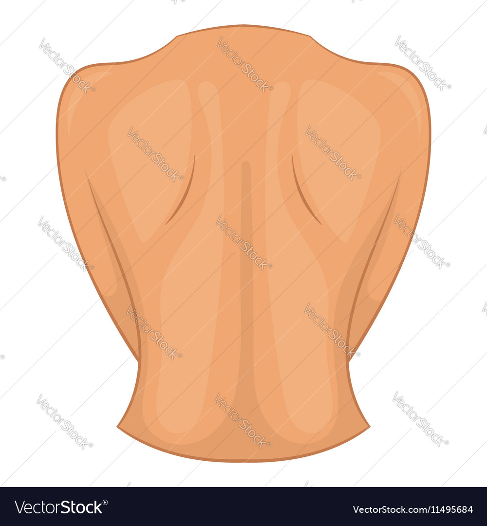 Woman back icon cartoon style Royalty Free Vector Image