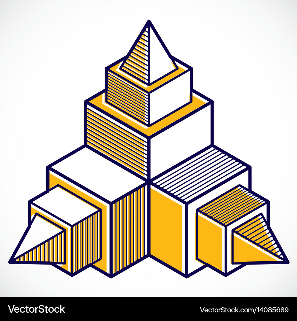 Abstract Geometric Form 3d Creative Shape Vector Image