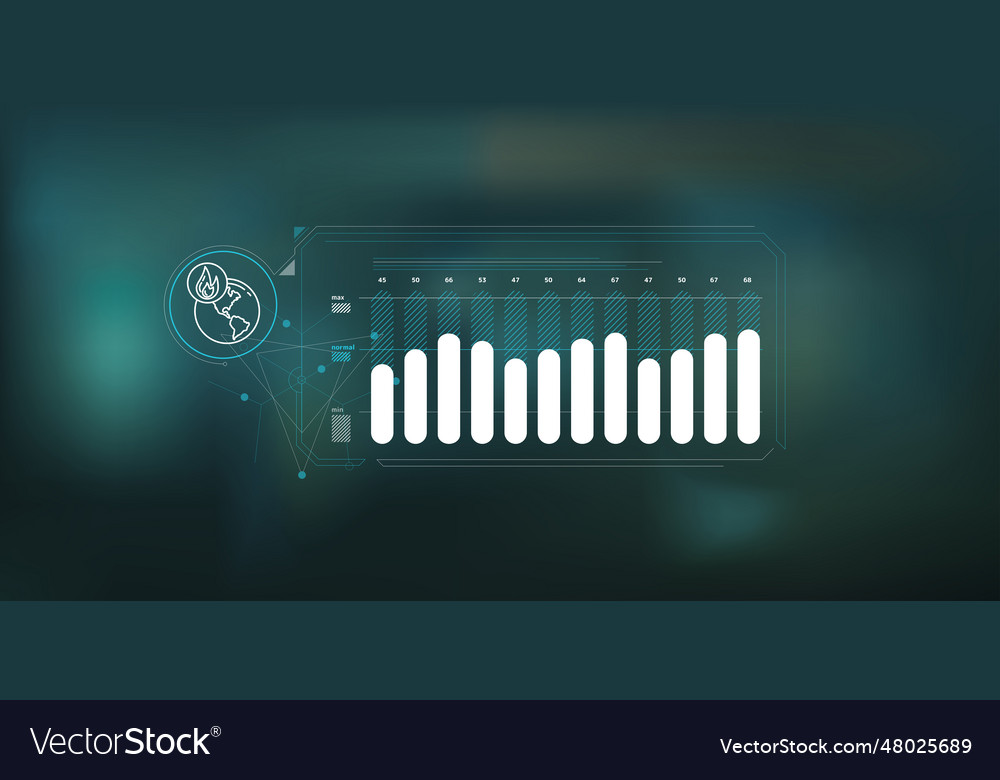 Abstract infographic of the dynamics of world Vector Image