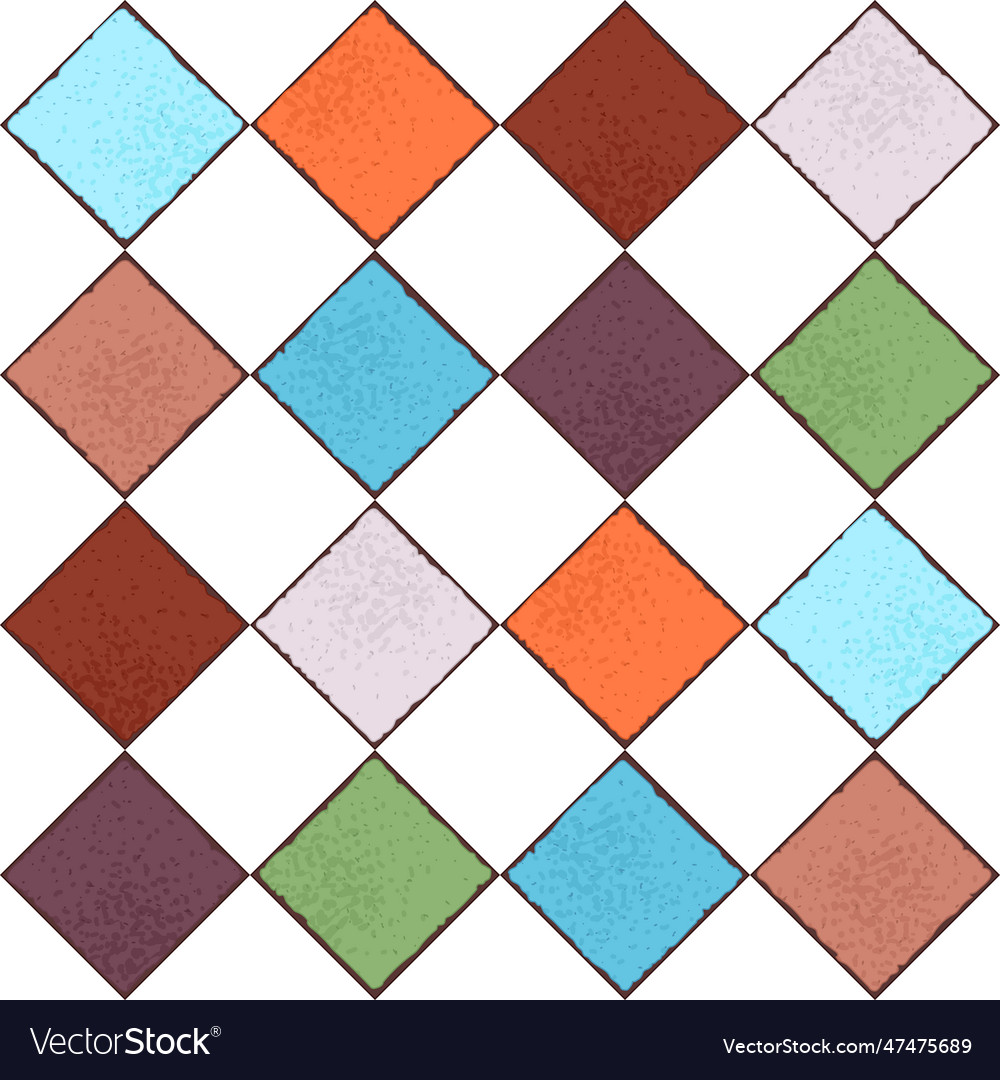 Ancient ceramic tile pattern wall or floor Vector Image