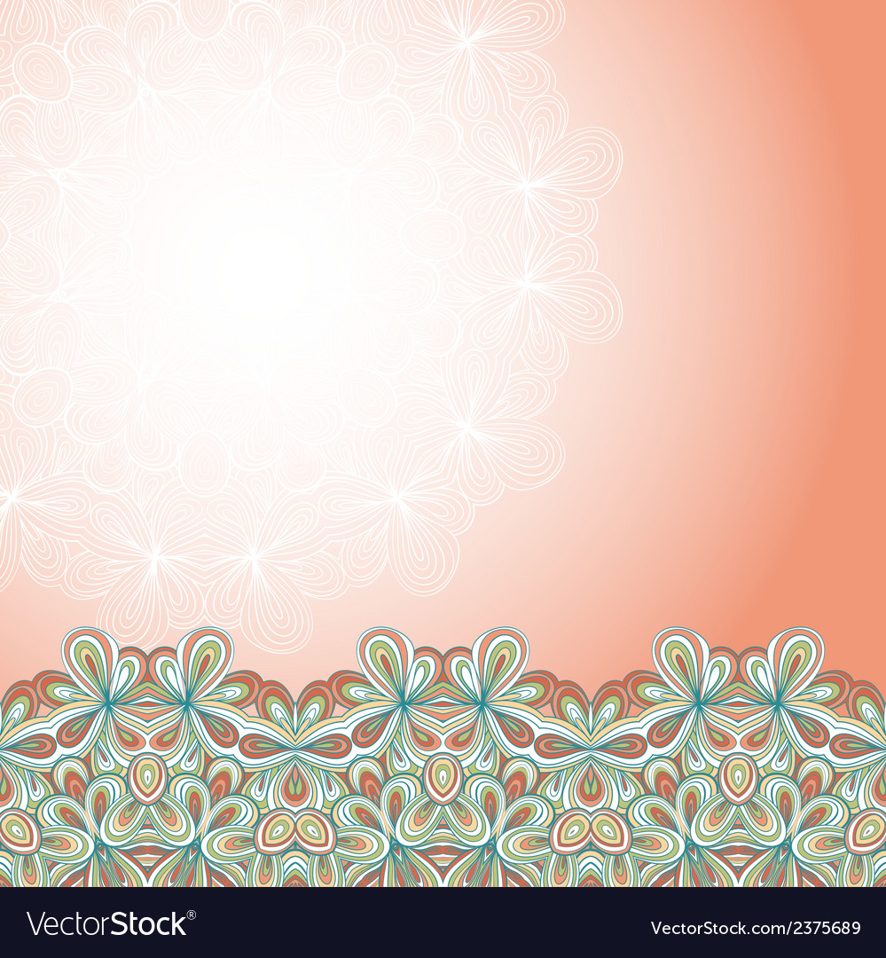 Border with abstract hand-drawn pattern