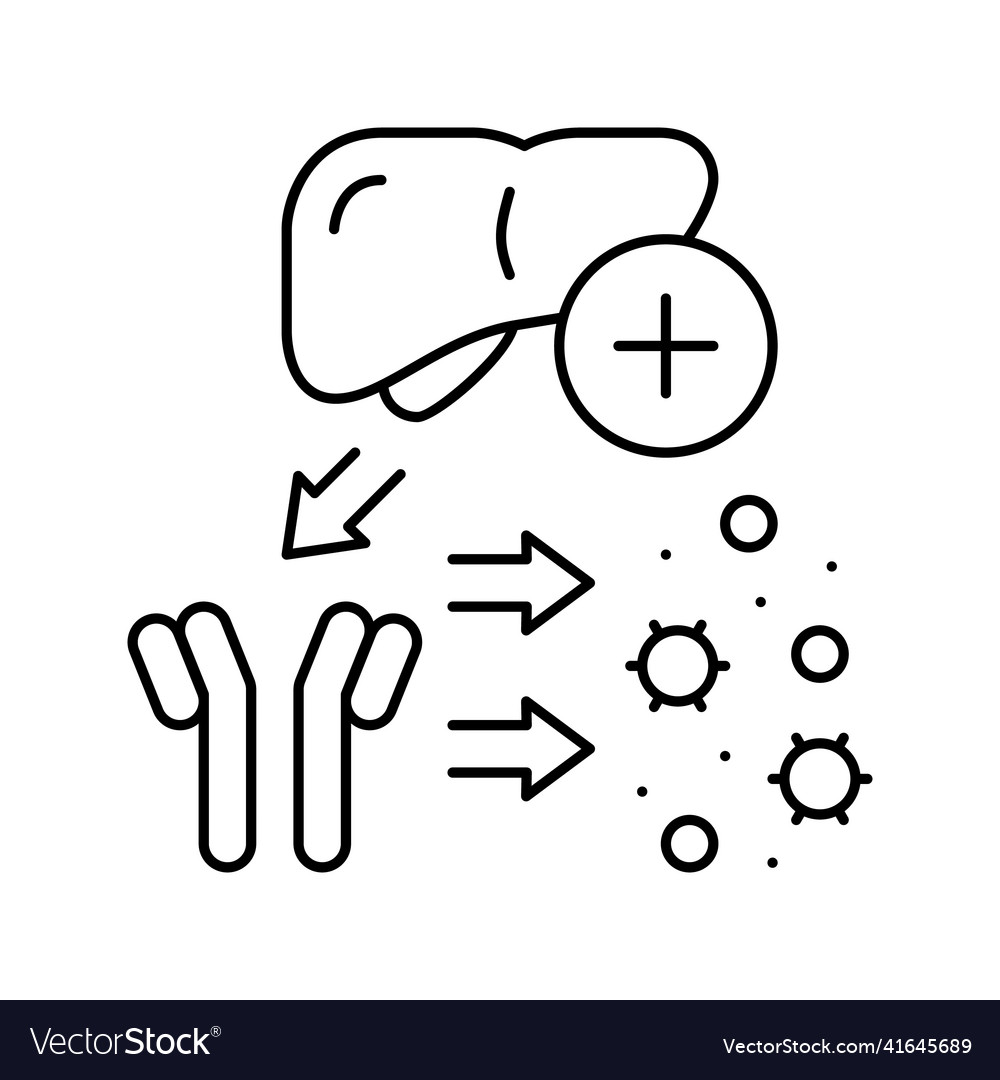 Complement system line icon Vector Image Complement system line icon