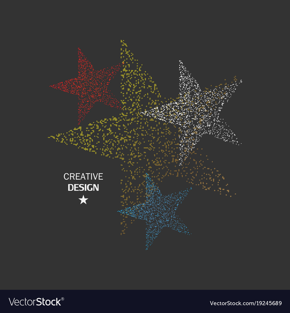 Four color star dots