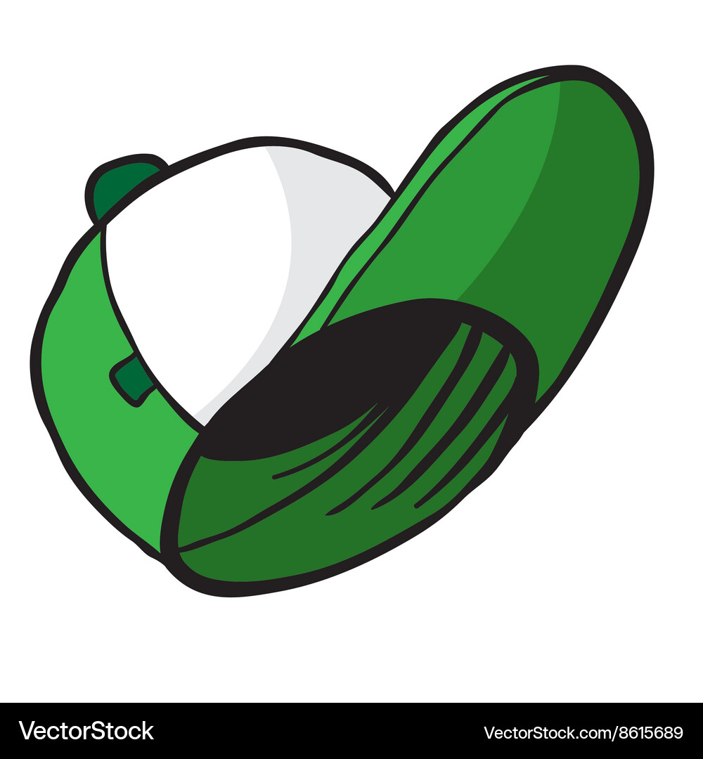 Green cap Royalty Free Vector Image - VectorStock