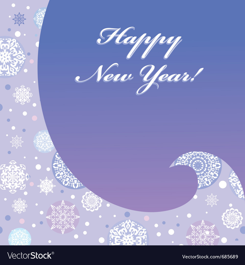 Greeting card with snowflake