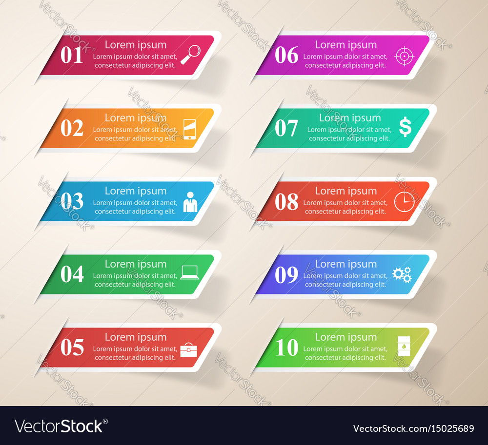 Infographic design list of 10 items