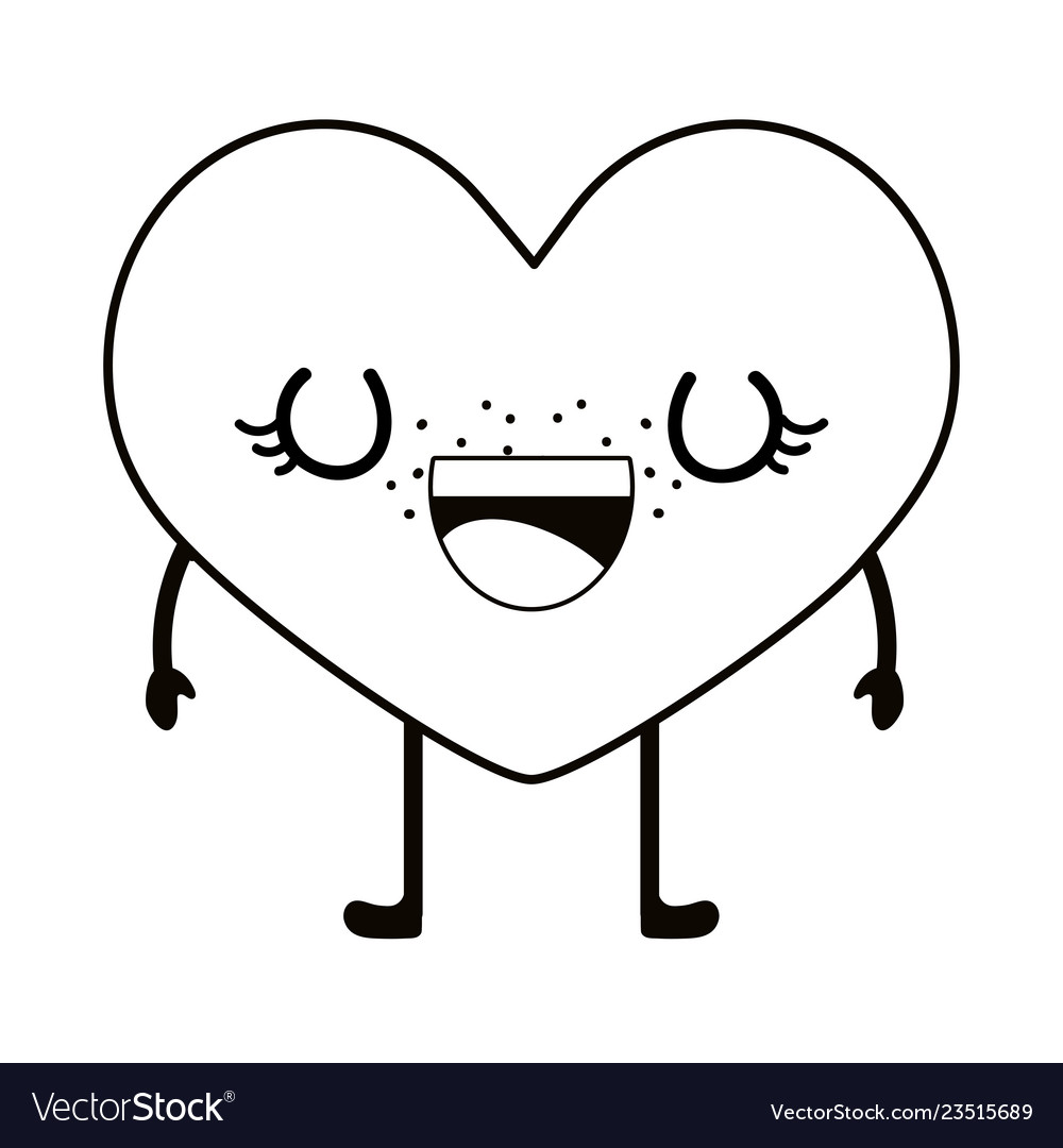 Love heart cartoon Royalty Free Vector Image - VectorStock