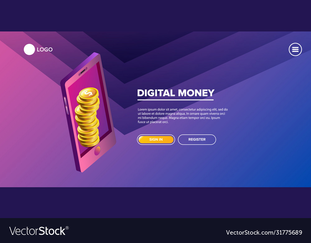Mock-up design website or landing page