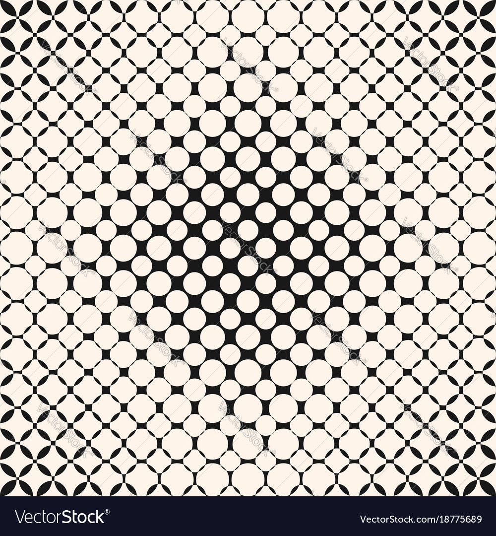 Monochrome geometric halftone pattern with circles