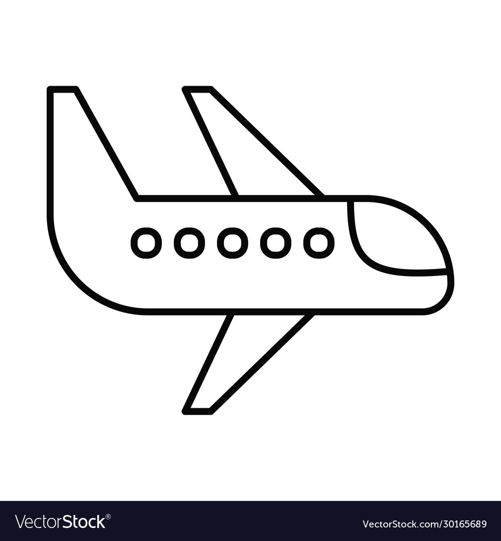 Passenger air plan line style icon