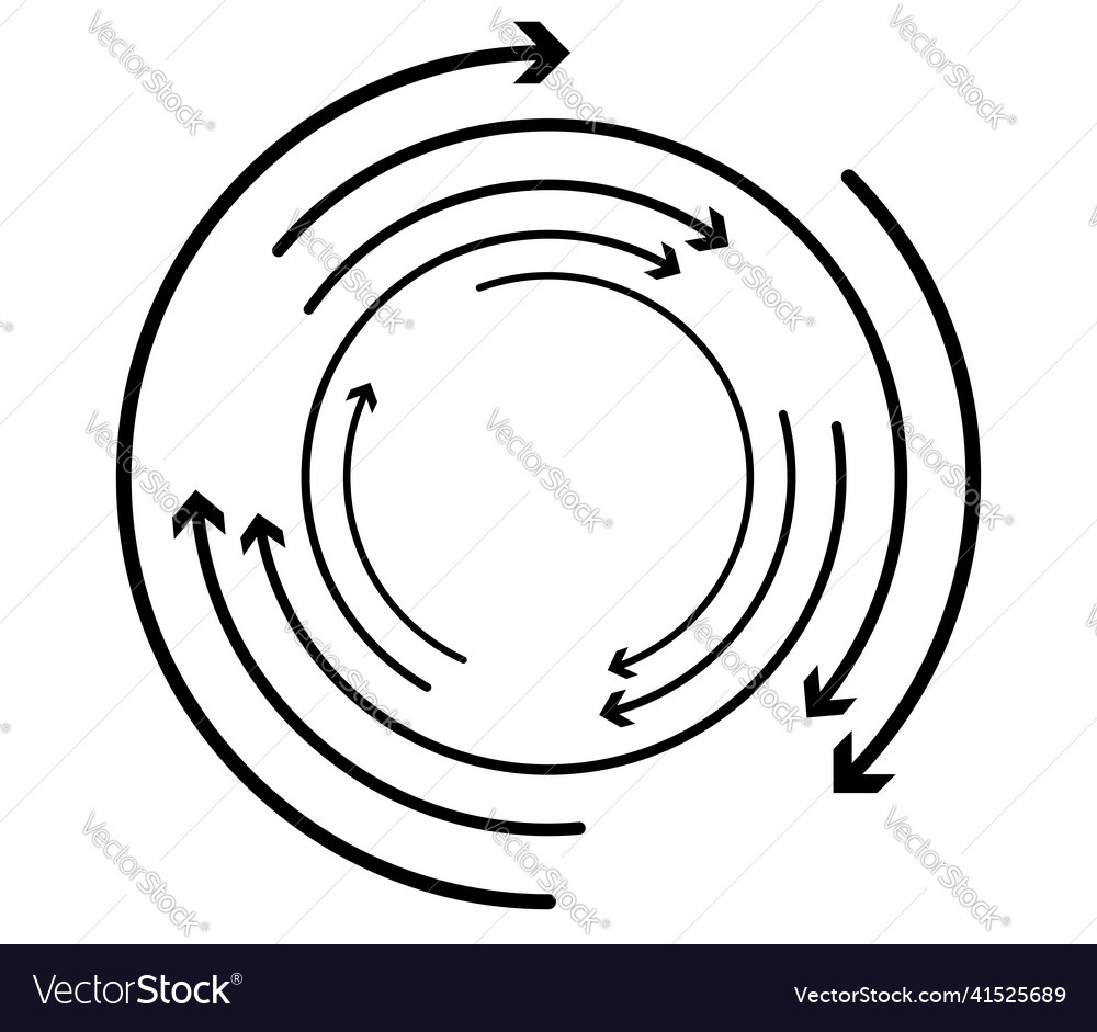 Random Kreiszyklus Pfeilelement Spirale vector image Random Kreiszyklus Pfeilelement Spirale