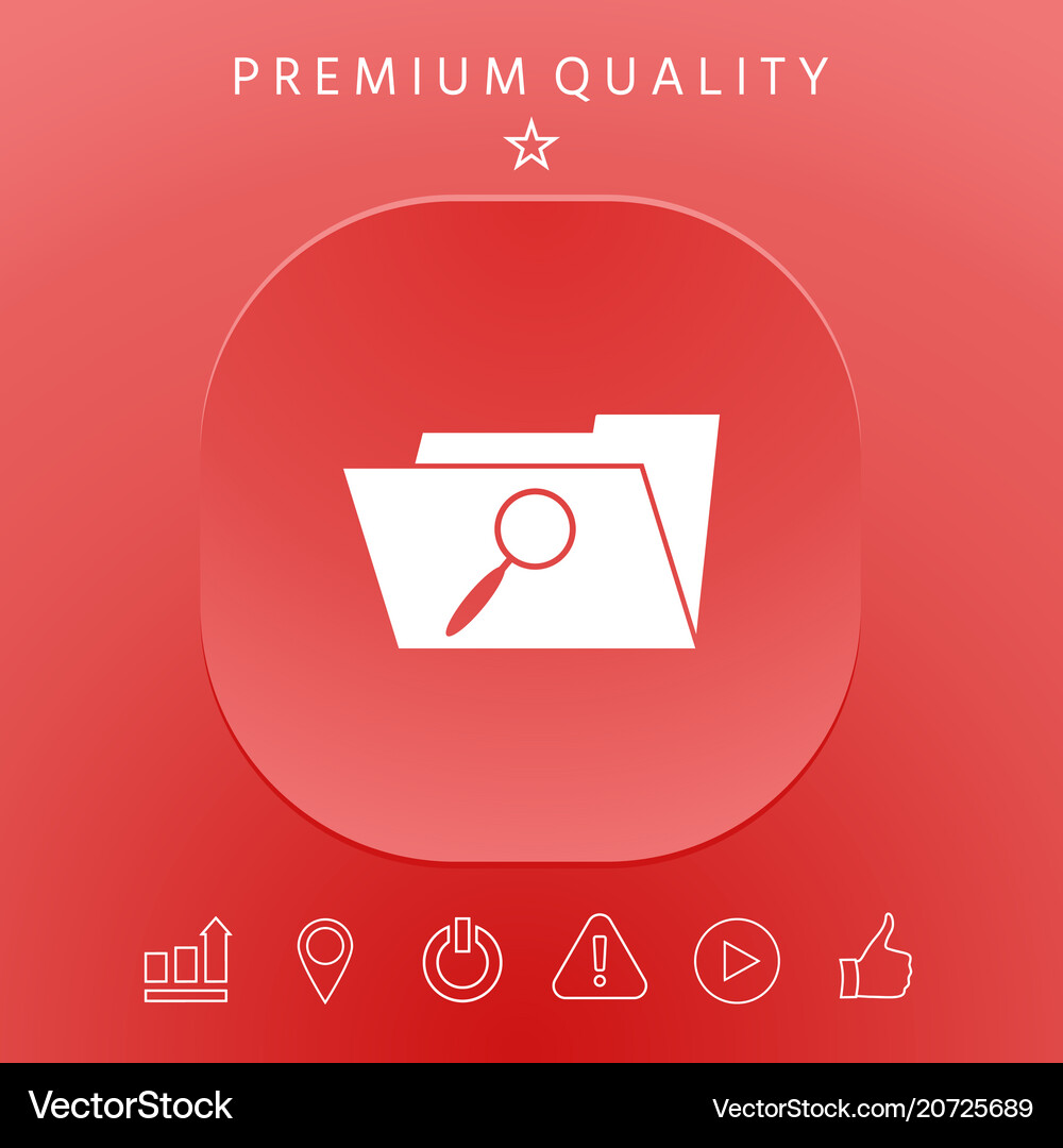 Search folder icon Royalty Free Vector Image - VectorStock