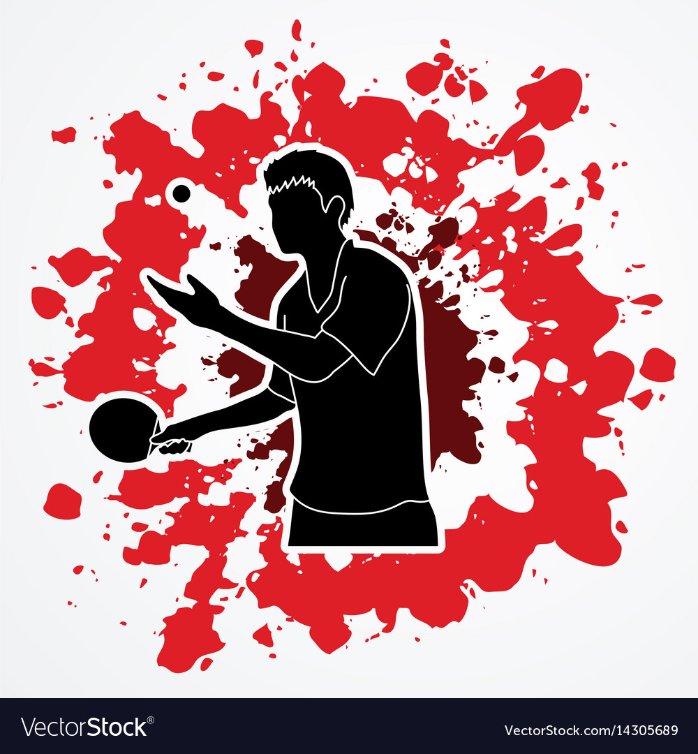 Playing Ping Pong Vector Vector Art & Graphics