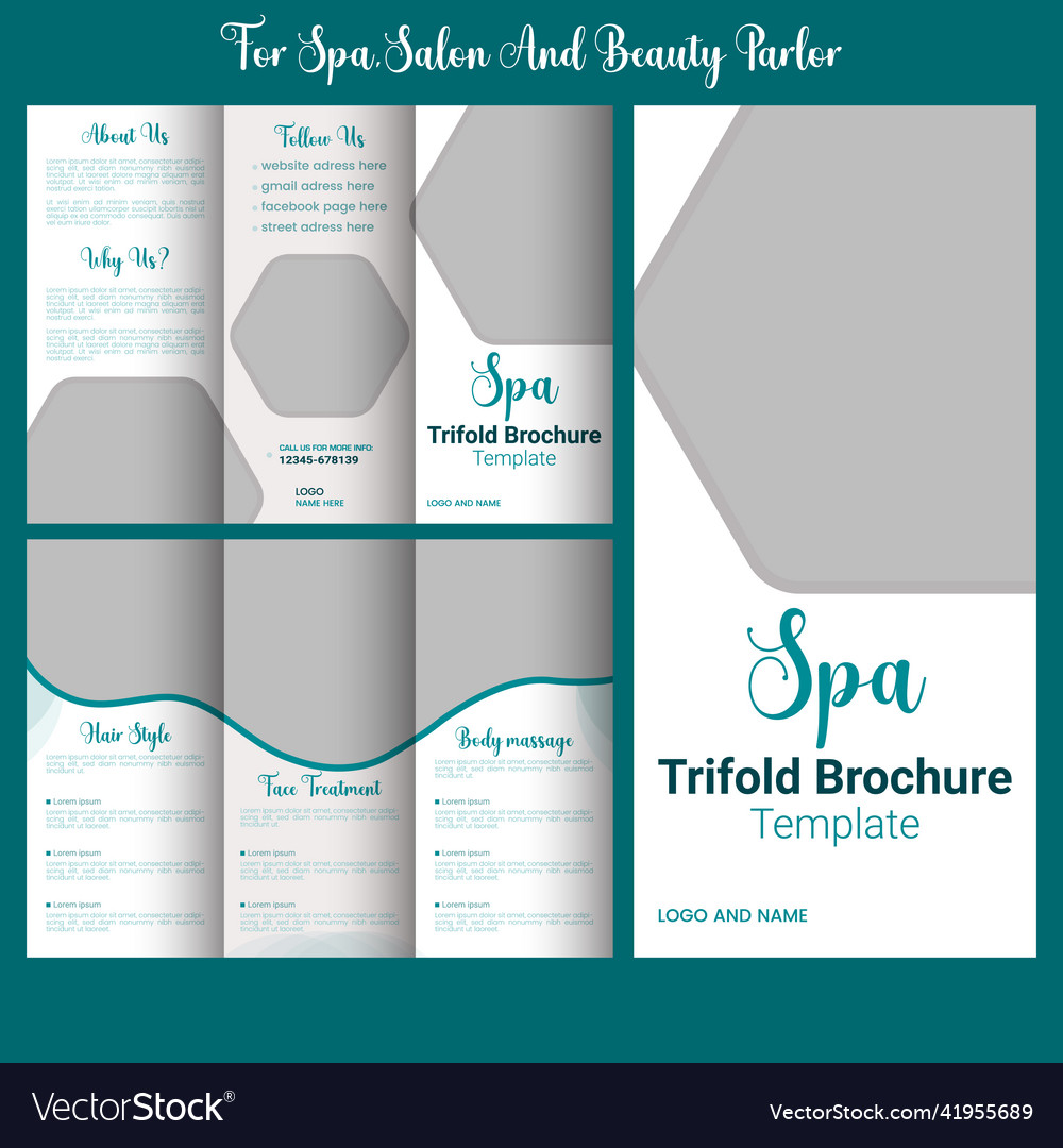 Trifold template for spa salon and beauty parlor