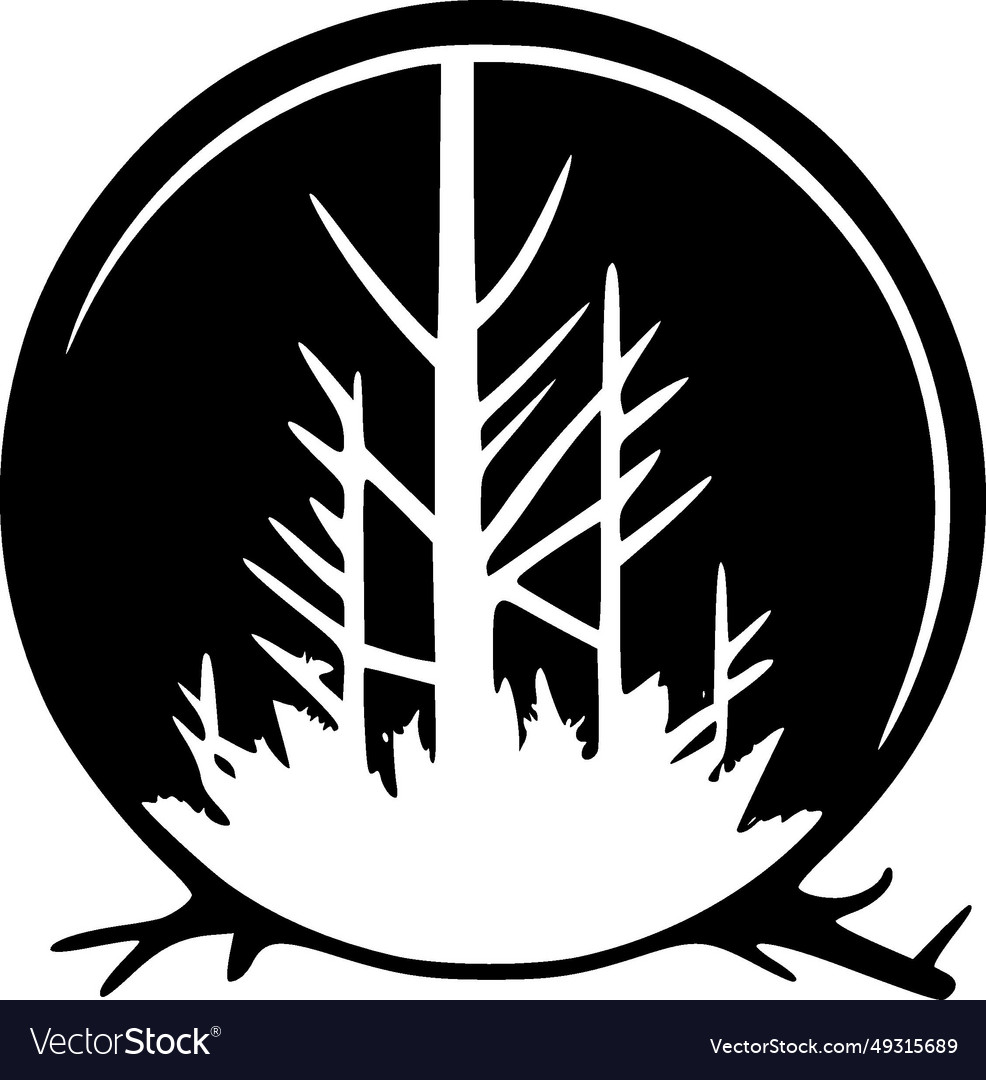 Wood - black and white isolated icon