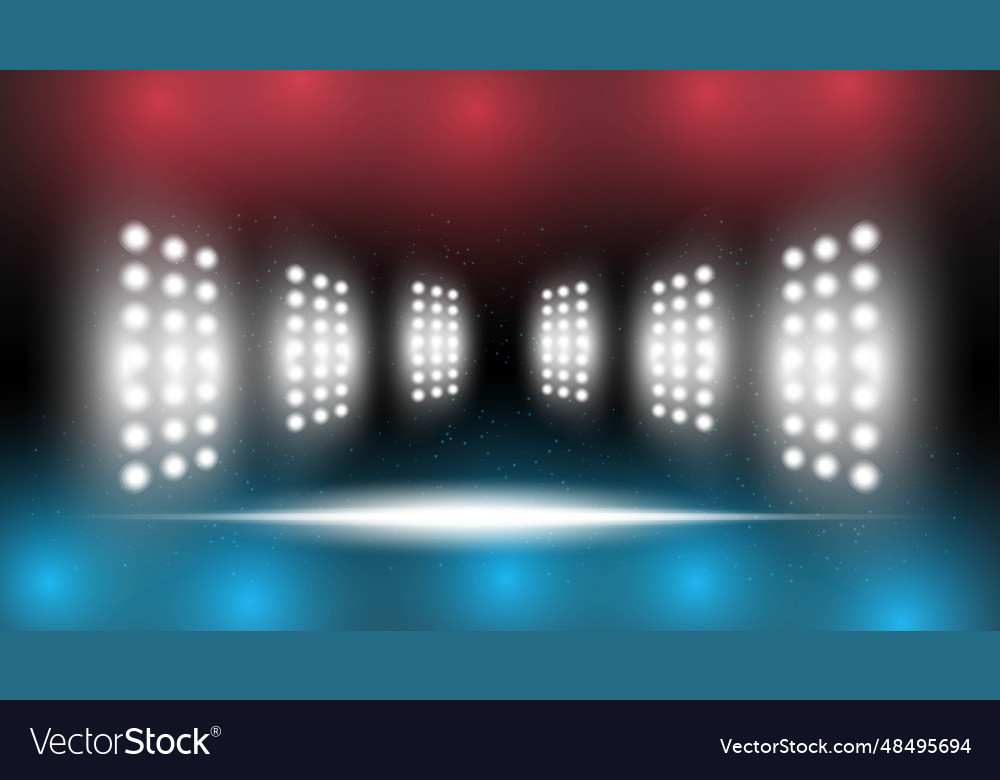 Abstract background red blue stadium stage hall