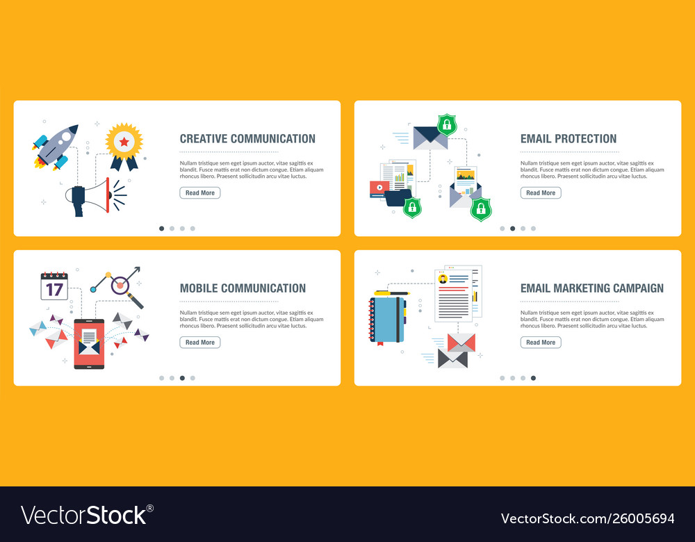 Business Communication And Email Marketing Vector Image