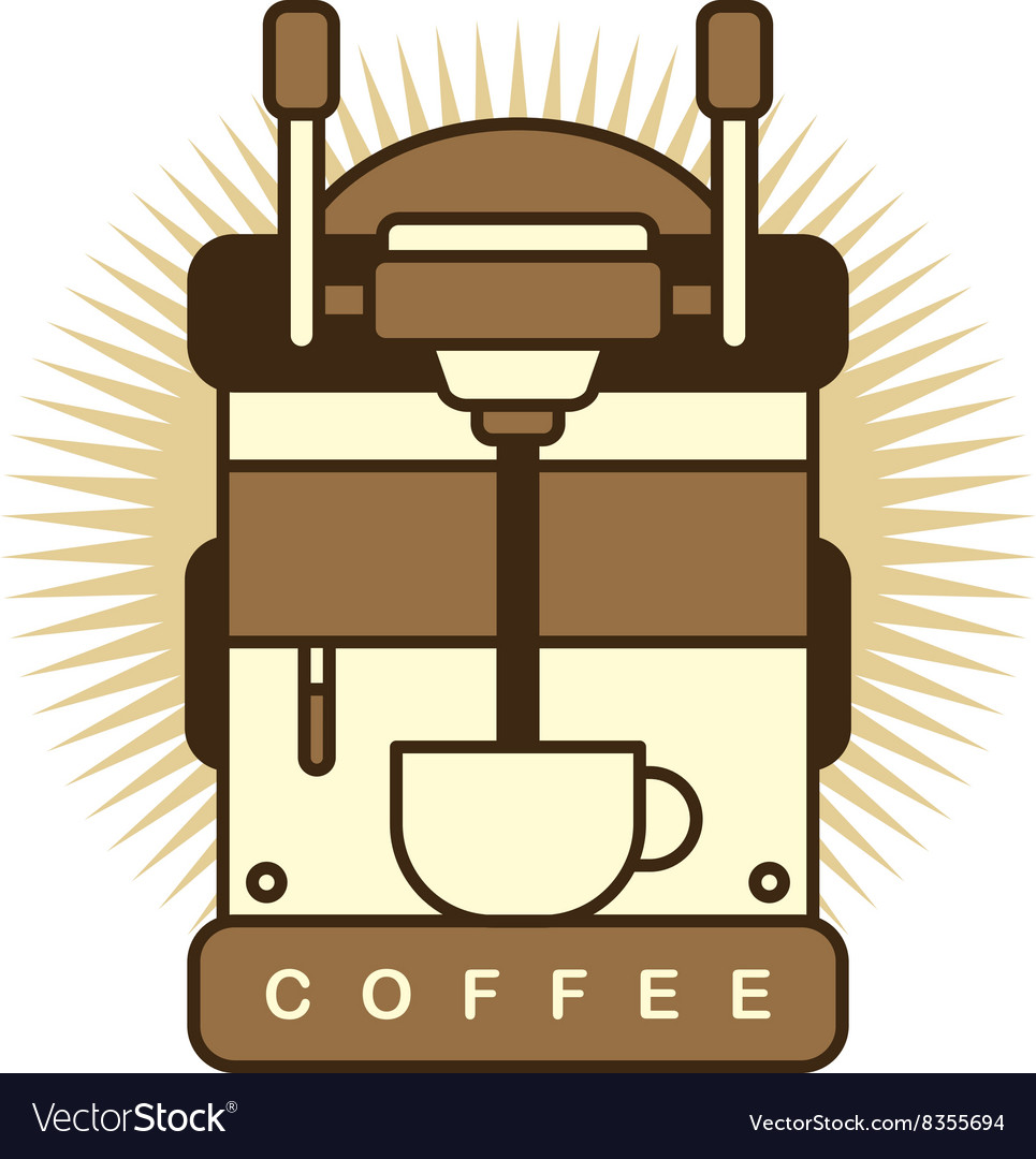 Coffee Machine Cartoon Theme Vector Image Coffee Machine Cartoon Theme Vector Image