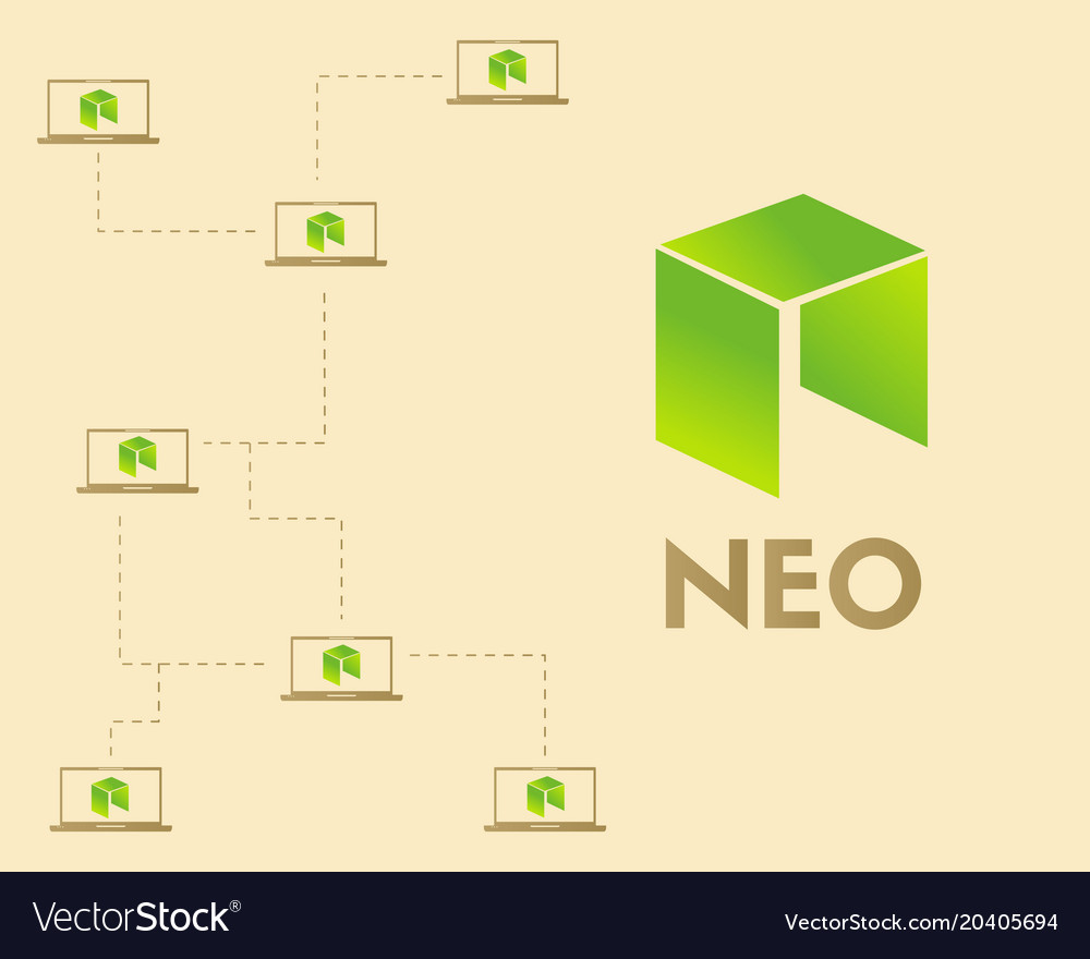 Cryptocurrency neo networking style background
