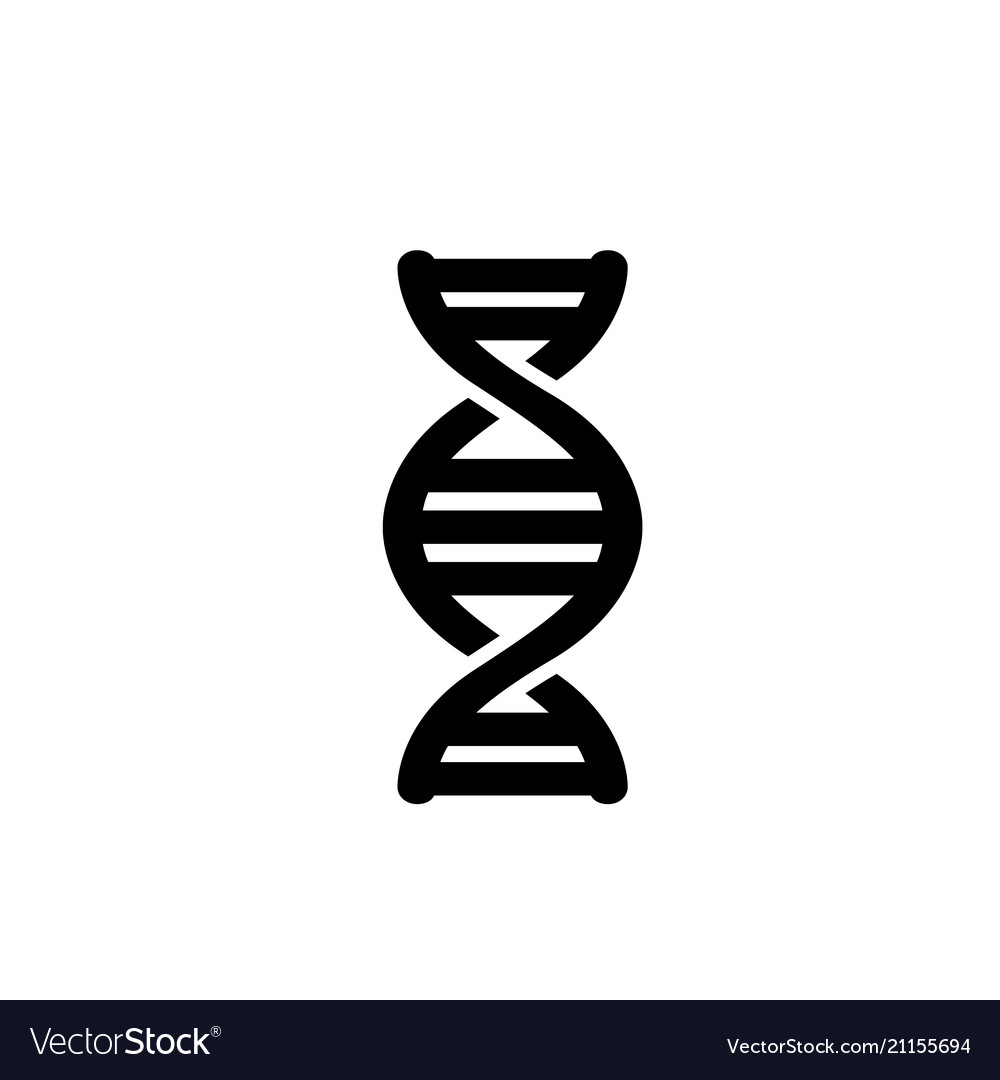 Dna flat icon Royalty Free Vector Image - VectorStock