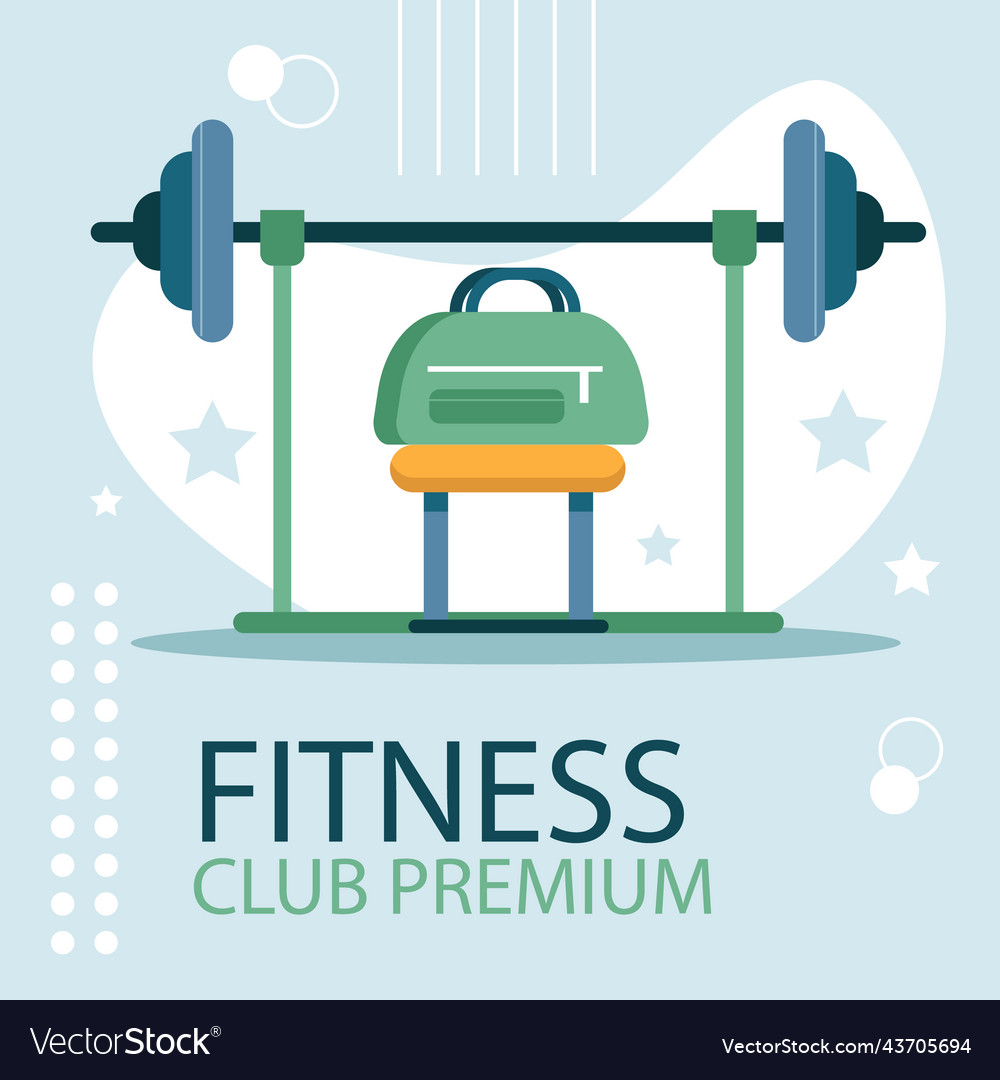 Flat posts set for gym and exercise Vector Image Flat posts set for gym and exercise
